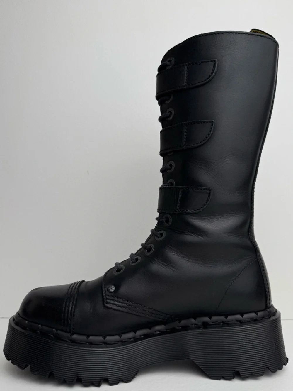 Vintage Dr. Martens 3A26 Holy Grail England Black Envy Platform Boots UK 4